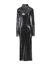Maje Woman Maxi Dress Silver Size 6 Polyamide, Elastane, Polyester In Silver
