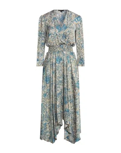 Maje Woman Midi Dress Azure Size 10 Polyester In Blue
