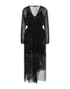 Maje Woman Midi Dress Black Size 4 Polyester In Black