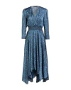 Maje Woman Midi Dress Blue Size 8 Polyester
