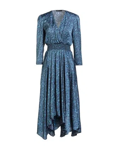 Maje Woman Midi Dress Blue Size 8 Polyester