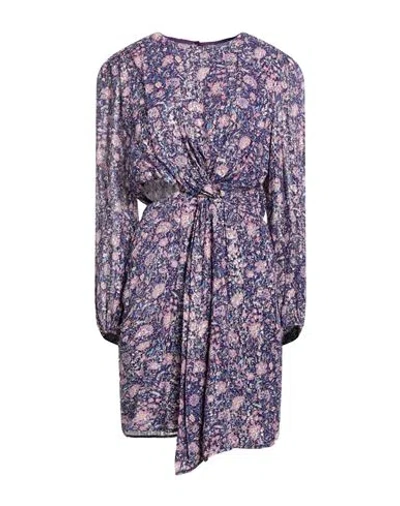 Maje Woman Midi Dress Purple Size 8 Viscose, Polyester