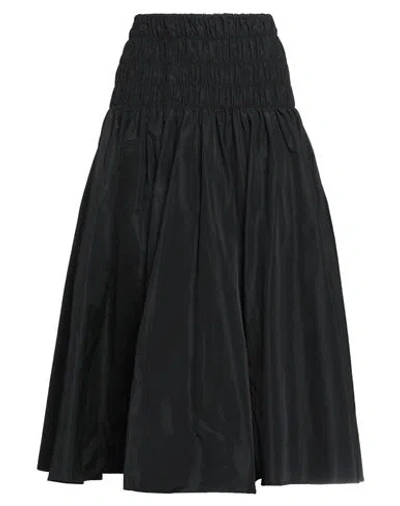 Maje Woman Midi Skirt Black Size 8 Polyester