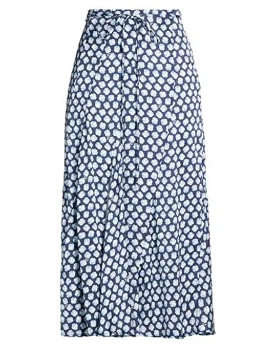 Maje Woman Midi Skirt Midnight Blue Size 10 Viscose