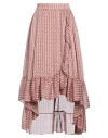 Maje Woman Midi Skirt Pink Size 4 Polyester In Pink
