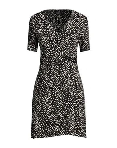 Maje Woman Mini Dress Black Size 10 Cupro, Viscose