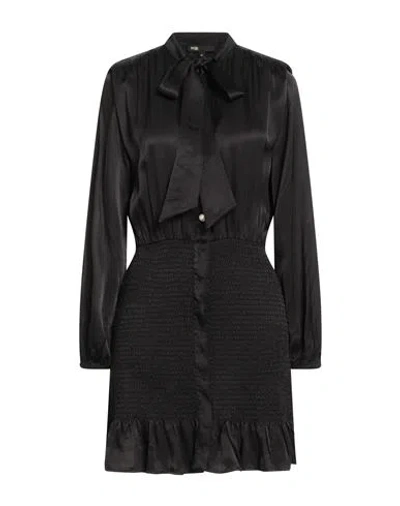 Maje Woman Mini Dress Black Size 10 Viscose