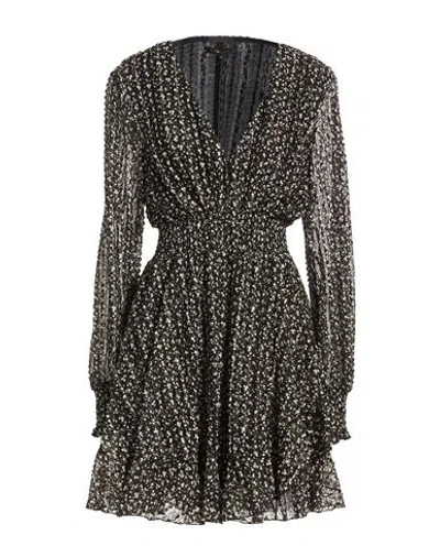 Maje Woman Mini Dress Black Size 4 Polyester, Elastane