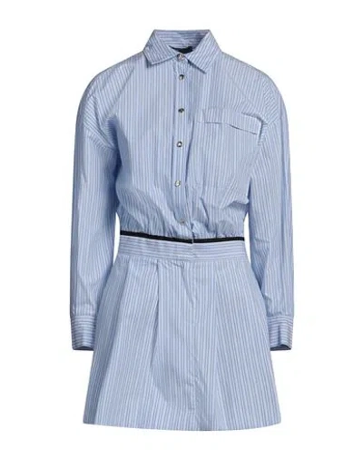Maje Woman Mini Dress Blue Size 8 Cotton