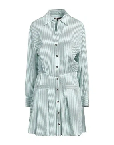 Maje Woman Mini Dress Green Size 10 Viscose, Polyamide