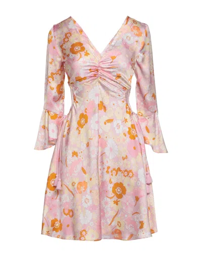 Maje Short Dresses In Pink