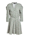 Maje Woman Mini Dress Military Green Size 8 Viscose, Polyamide In Green