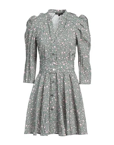 Maje Woman Mini Dress Military Green Size 8 Viscose, Polyamide