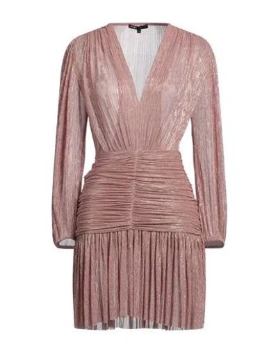 Maje Woman Mini Dress Pink Size 10 Polyester, Polyamide, Elastane