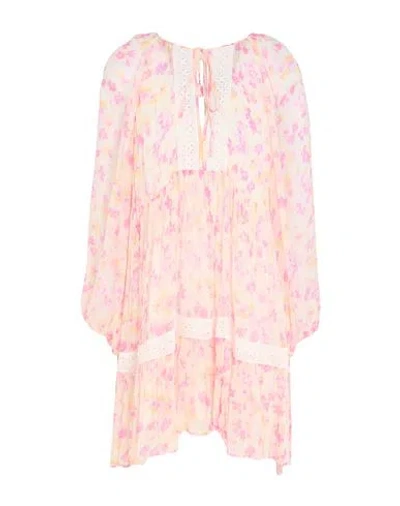 Maje Woman Mini Dress Pink Size 10 Viscose In Multi