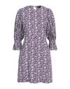 Maje Linen-blend Mini Dress In Purple
