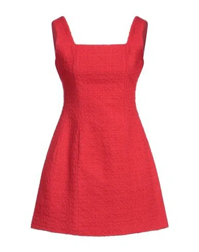 MAJE MAJE WOMAN MINI DRESS RED SIZE 4 COTTON, POLYESTER
