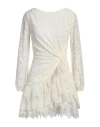 Maje Woman Mini Dress White Size 8 Viscose, Cotton, Polyamide In White