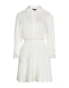 Maje Woman Mini Dress White Size 8 Viscose, Linen, Modal In White