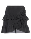 Maje Woman Mini Skirt Black Size 10 Polyester, Polyamide In Black