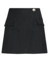 Maje Woman Mini Skirt Black Size 10 Polyester, Wool, Viscose, Elastane In Black