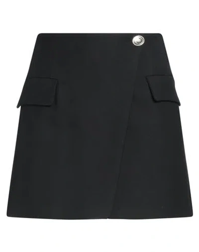 Maje Woman Mini Skirt Black Size 10 Polyester, Wool, Viscose, Elastane