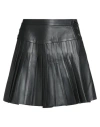Maje Woman Mini Skirt Black Size 8 Sheepskin In Black