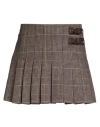Maje Woman Mini Skirt Brown Size 8 Wool, Cotton, Polyamide, Acrylic, Cashmere In Brown