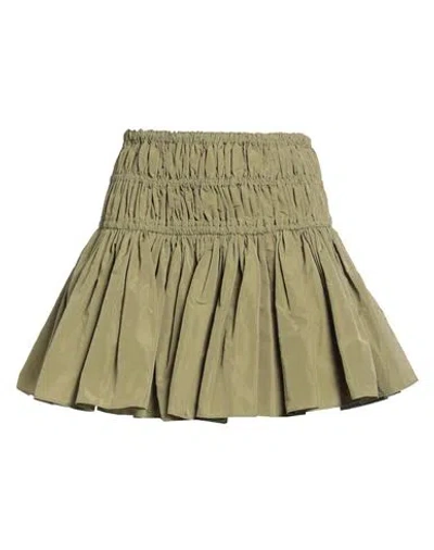 Maje Woman Mini Skirt Military Green Size 8 Polyester