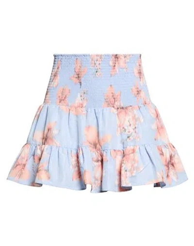 Maje Woman Mini Skirt Sky Blue Size 8 Polyester