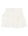 Maje Woman Mini Skirt White Size 10 Cotton, Polyester In White