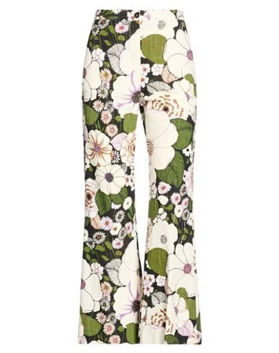 Maje Woman Pants Black Size 2 Cotton In Green