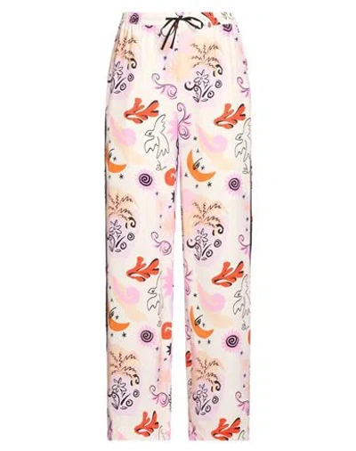 Maje Woman Pants Cream Size 10 Silk In White