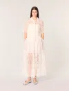 Maje Floral-lace Shirt In White