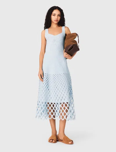 MAJE CROCHET DRESS WITH REMOVABLE LINING