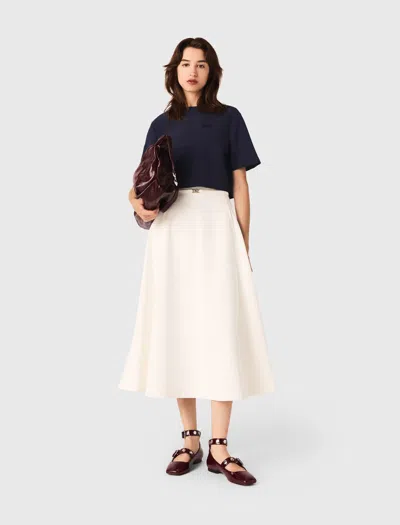 Maje Woman's Polyester Heavy Crepe Short Top For Fall/winter In Multi