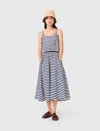 Maje Linen-blend Top In Blue