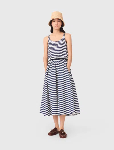 Maje Woman's Polyester Linen-blend Top For Spring/summer In Neutral