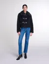 Maje Passiony Straight-leg Jeans In Anthracite