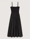 Maje Strapless Mesh And Taffeta Dress In Black