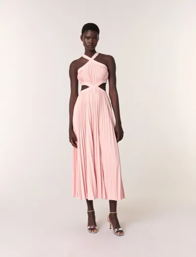 MAJE PLEATED MAXI DRESS