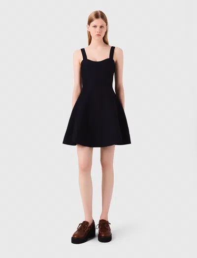 MAJE SHORT KNITTED SKATER DRESS