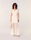 MAJE FLORAL GUIPURE MAXI DRESS