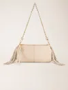 Maje Miss M Raffia-look Clutch Bag In Beige