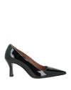 Maje Woman Pumps Black Size 8 Leather In Black