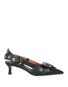 Maje Woman Pumps Black Size 8 Leather In Black
