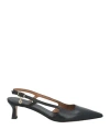 Maje Woman Pumps Black Size 8 Leather
