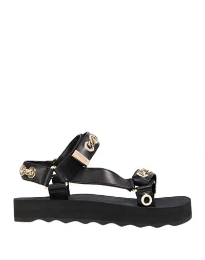 Maje Woman Sandals Black Size 11 Leather