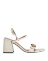 Maje Woman Sandals Ivory Size 6 Leather