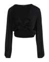Maje Woman Shirt Black Size 2 Viscose In Black